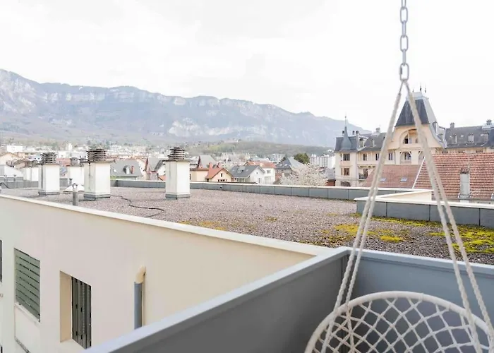 アパート T2 Parking Gratuit 2 Balcons エクスレバン